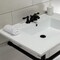 Fauceture KVPB31227W40 Dreyfuss 31" Console Sink W/SS Leg (4", 3 Hole), Wht/Blk KVPB31227W40 - alternate 3
